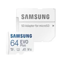 کارت حافظه microSDXC سامسونگ مدل Evo Plus کلاس 10 استاندارد UHS-I U3 A2-4K سرعت 130MBps همراه با آداپتور SD ظرفیت 64 گیگابایت