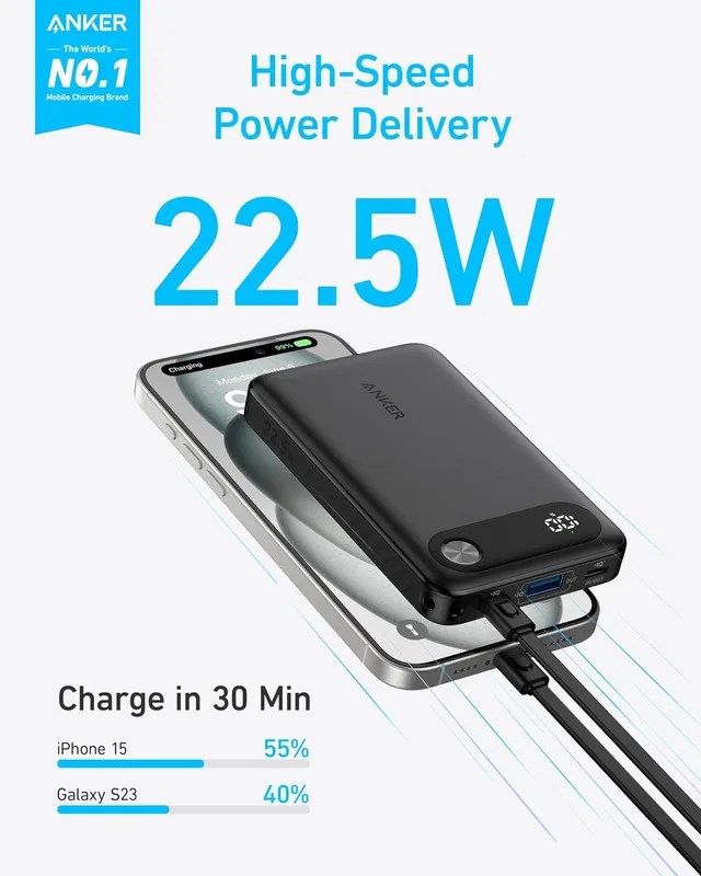 پاوربانک 10000میلی آمپر انکر Anker Powercore Power Bank 10000mAh 22.5W مدل A1257